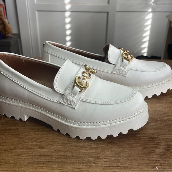 SAM EDELMAN Circus White Loafers NEW - Picture 3 of 6